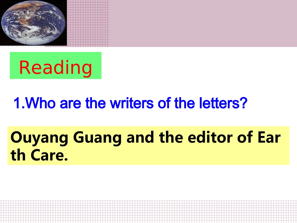 高中英语Unit 4 Global warming--using language课件 新课标 人教版 必修6 课件_第2页