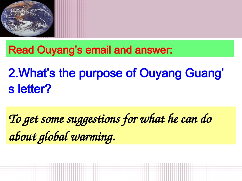 高中英语Unit 4 Global warming--using language课件 新课标 人教版 必修6 课件_第3页