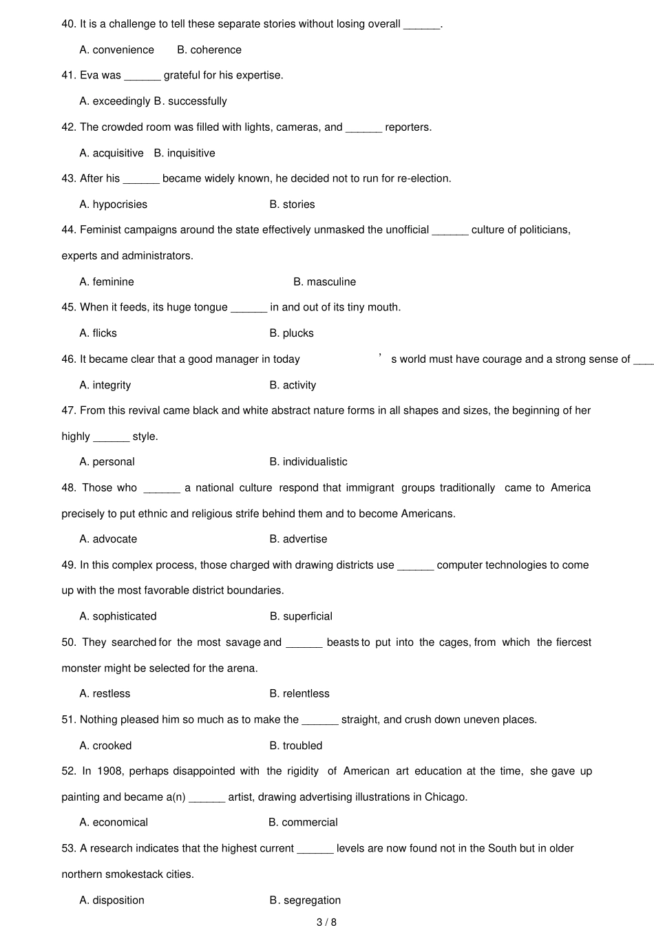 全国月自学考试高英语试题_第3页