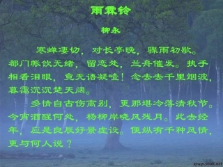 高中语文雨霖铃2课件人教版必修4 课件