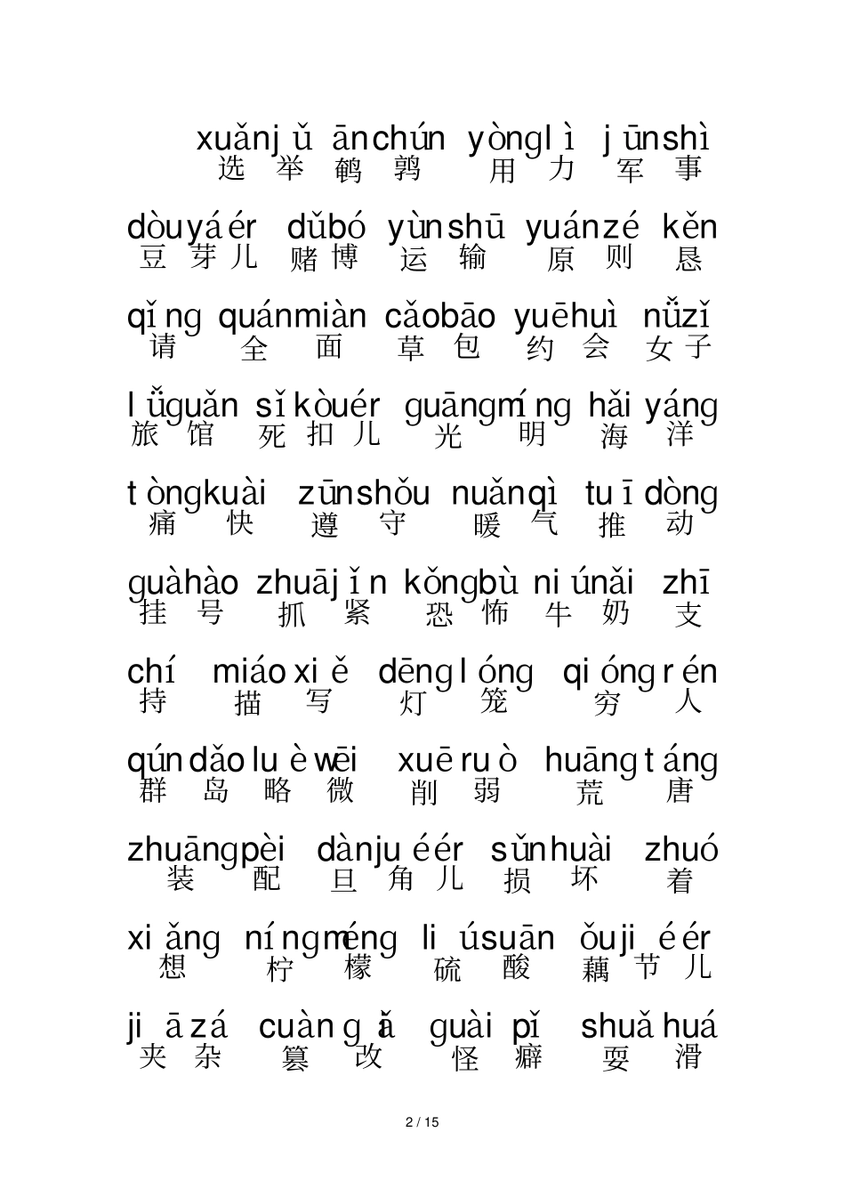 全国普通话考试试题及说话全集_第2页