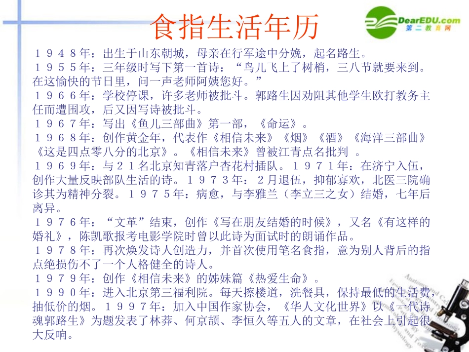 高中语文(相信未来)课件1 沪教版第五册 课件_第3页