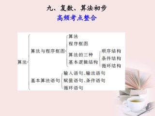 高考数学 专题十第9讲 复数、算法初步复习课件 理 课件