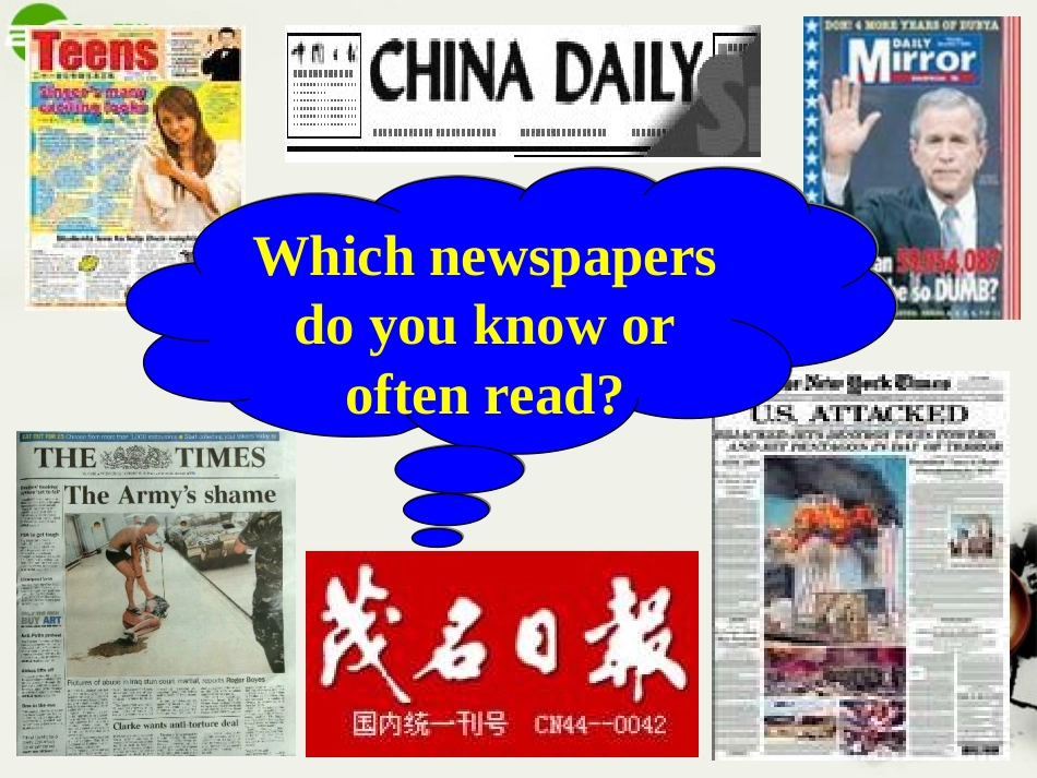 高中英语 Unit11 lesson4(The Media)What s in the Papers课件2 北师大版必修4 课件_第2页