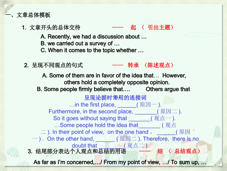 高三英语高考书面表达指导 ----短话长说课件_第3页