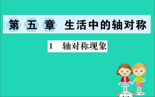 版七年级数学下册 第五章 生活中的轴对称 5.1 轴对称现象训练课件 (新版)北师大版 课件