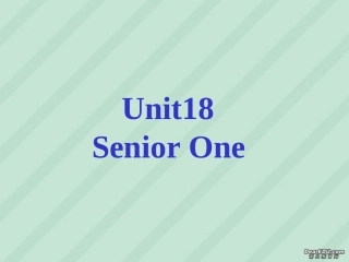 高三英语第一轮复习高一Unit18课件 新课标 人教版 课件