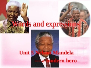 高中英语 Unit5 Nelson Mandela Words and expressions课件 新人教版必修1 课件