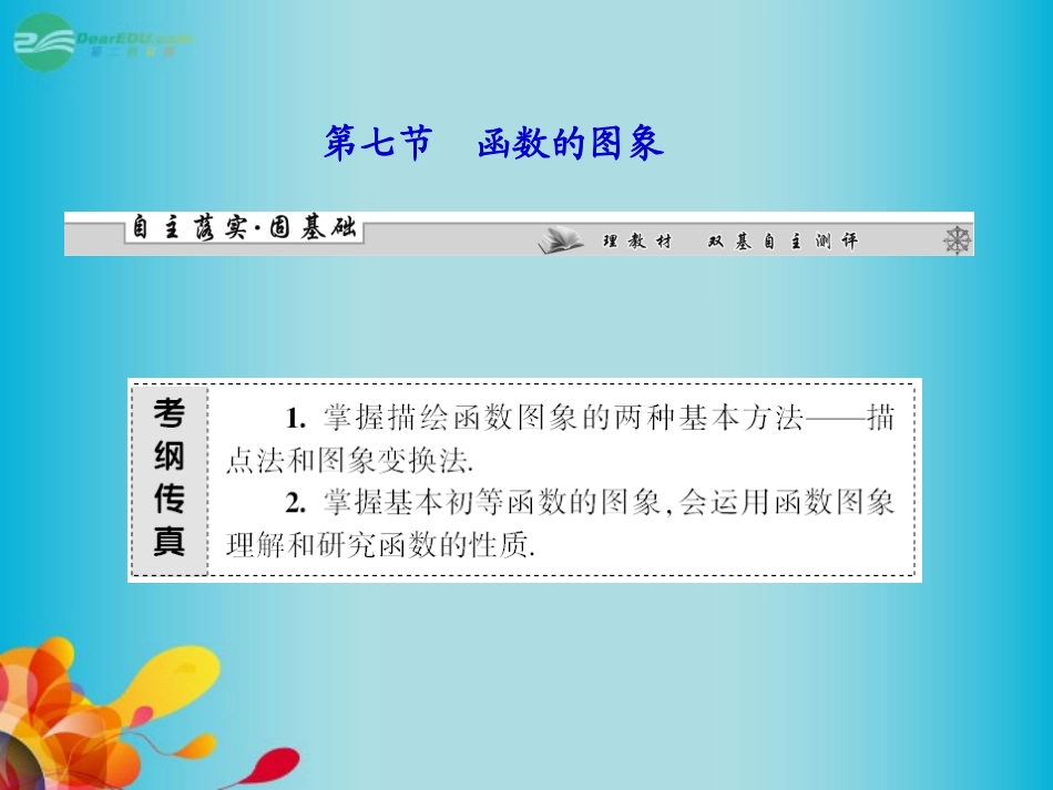 高三数学 第二章第七节 函数的图象复习课件 新人教A版  课件_第1页