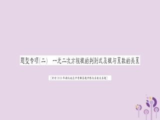 湖北省中考数学二轮复习 中档题题型专项突破(二)课件