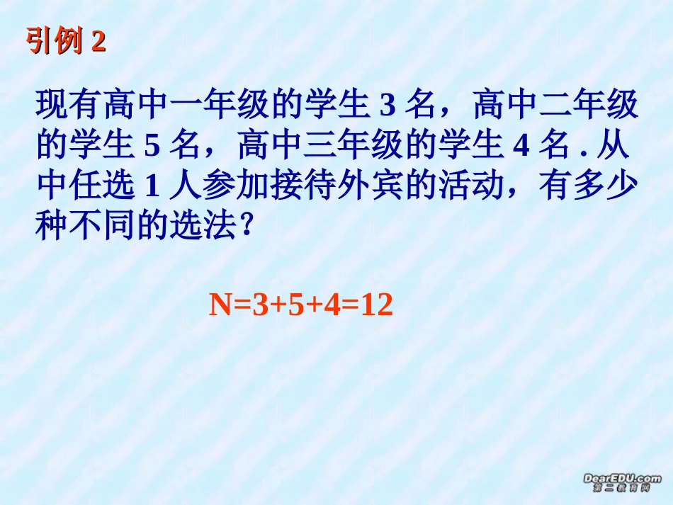 高二数学分类计数原理和分布计数原理 人教版 课件_第3页