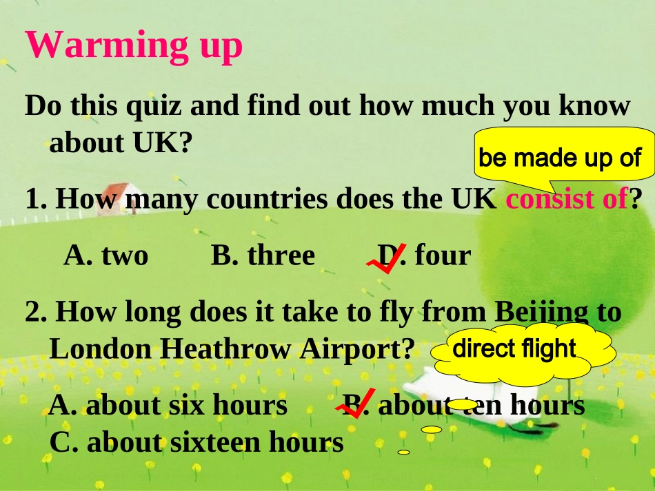 高中英语 Unit2 Warming-up Reading课件 新人教版必修5 课件_第3页