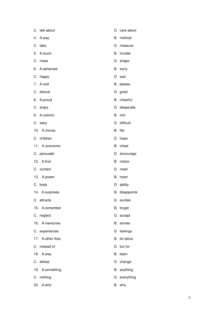 全国用2018年高考英语总复习微专题训练第68练名词后缀二_第3页