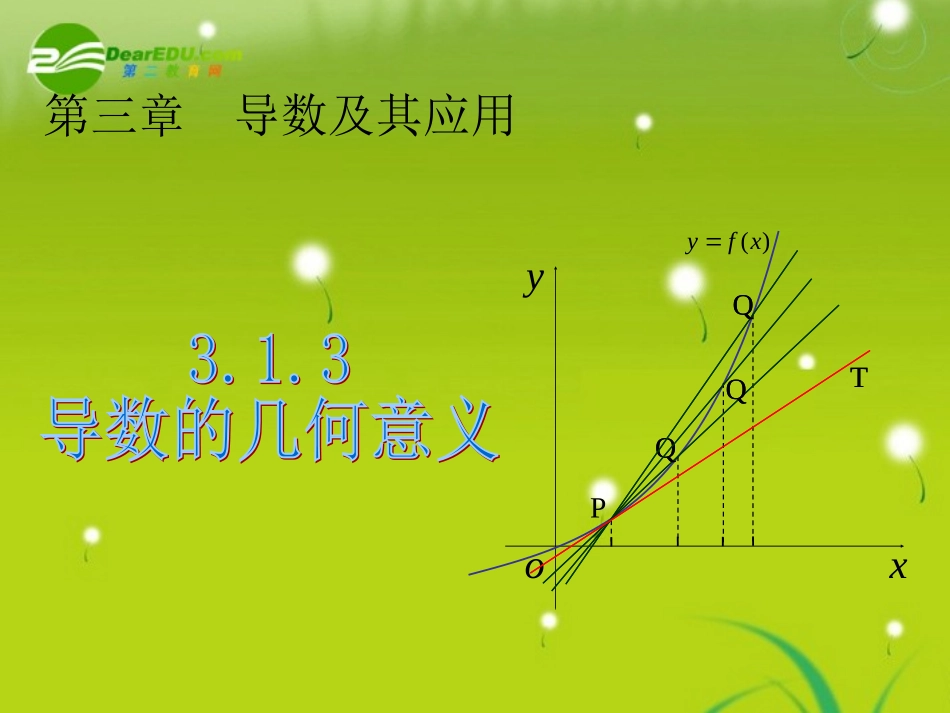 高中数学 导数的几何意义课件 新人教A版选修1-1 课件_第2页