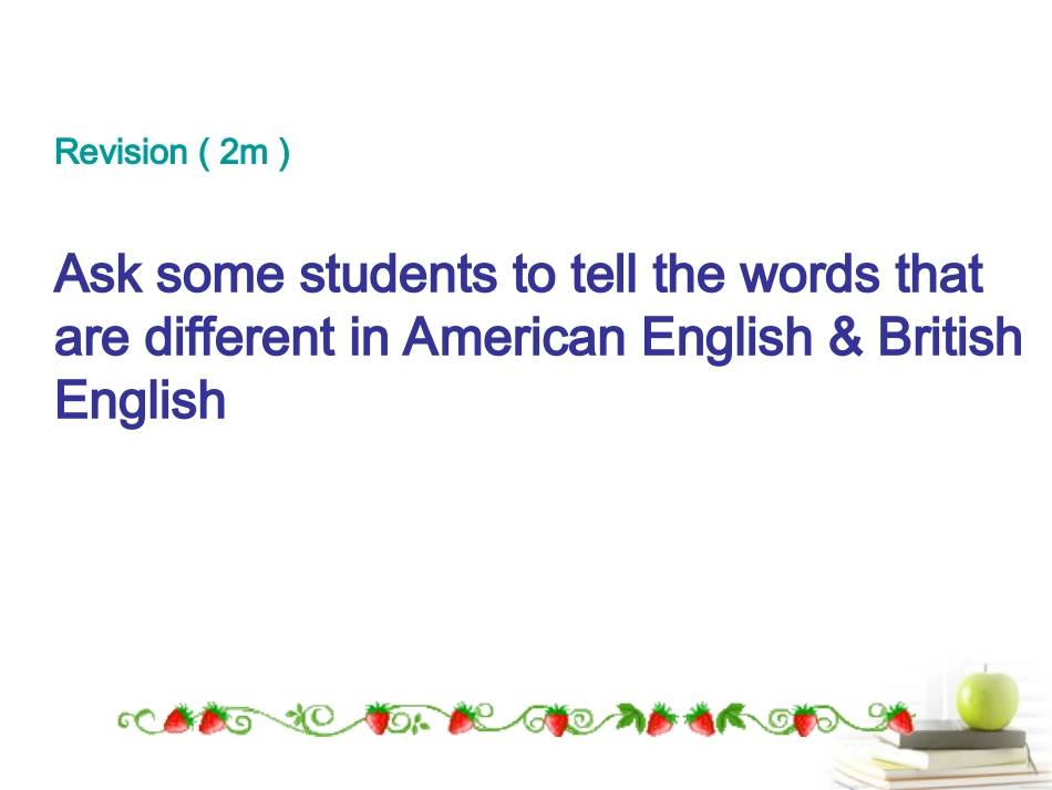 高中英语 Unit2 English around the world- Listening优质课件 新人教版必修1 课件_第2页