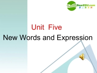 高中英语：Unit Five New Words and Expression课件 人教版选修8 课件