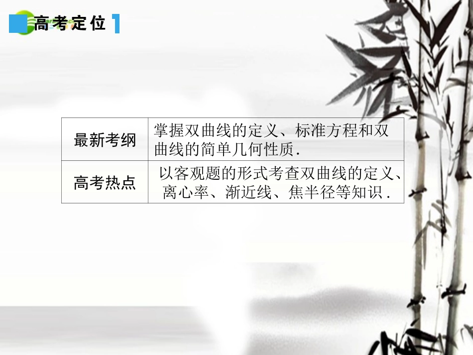 高考数学理一轮复习 8-2双曲线精品课件_第3页