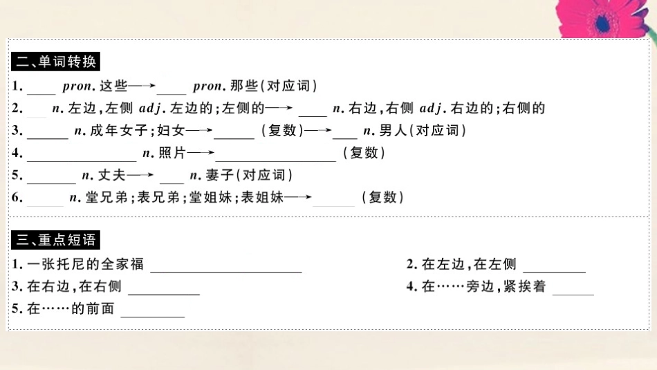 语上册 Module 2 My family Unit 1 Is this your mum(小册子)作业课件 (新版)外研版 课件_第3页