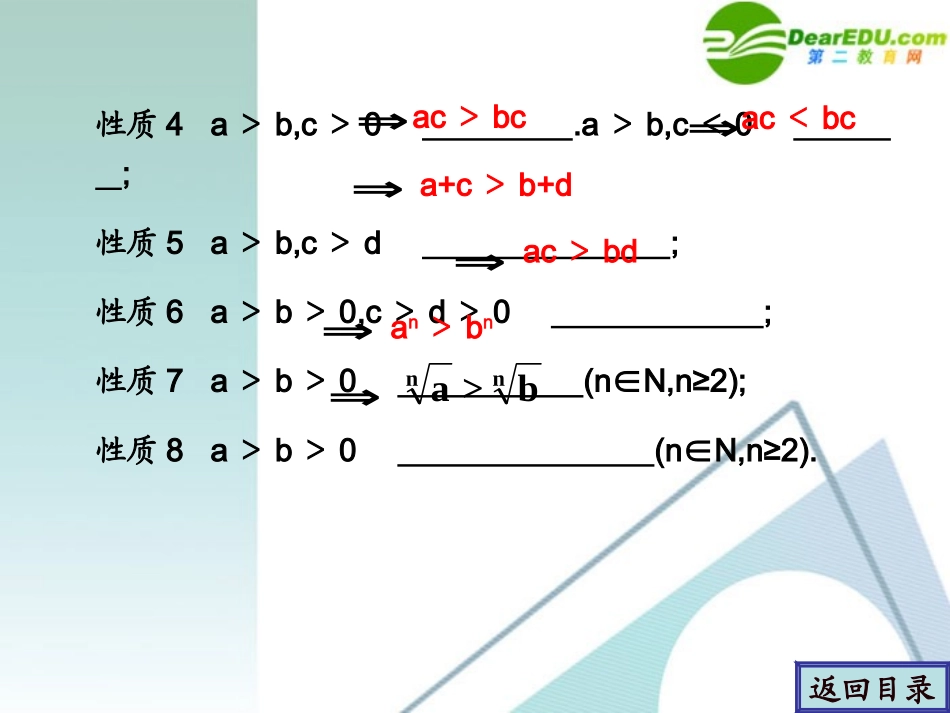 高考数学一轮复习 第5章(不等式)不等关系与不等式精品课件_第3页