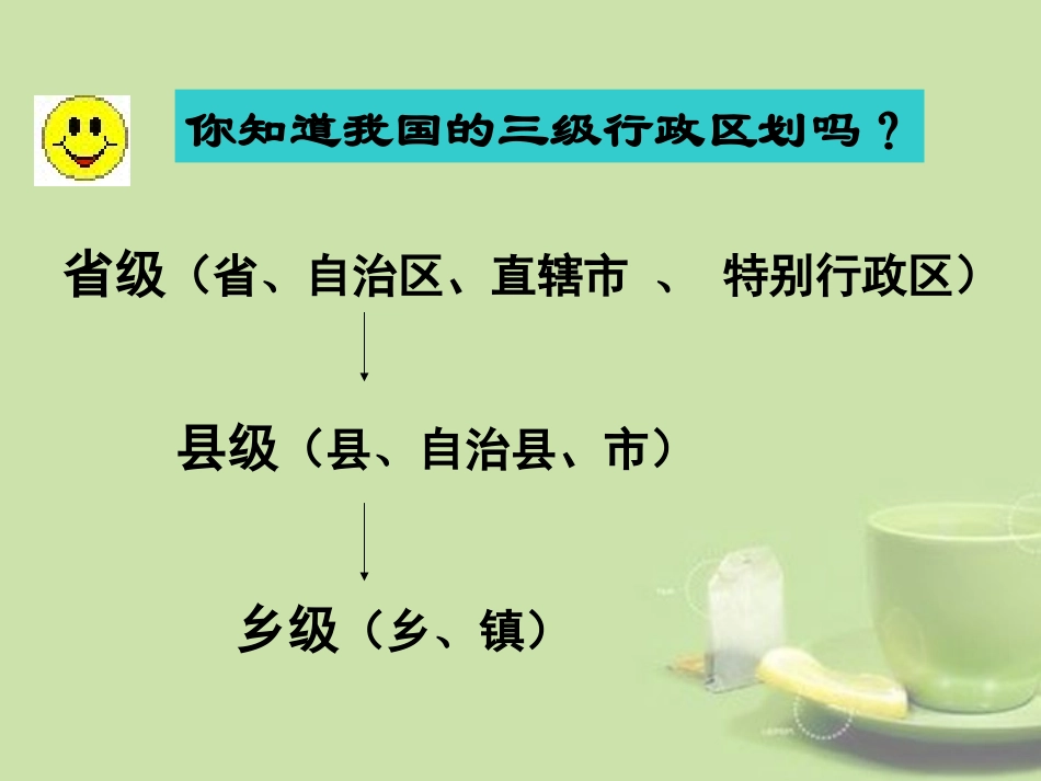 浙江省湖州四中七年级历史与社会上册(行政区划)课件 人教版 课件_第3页