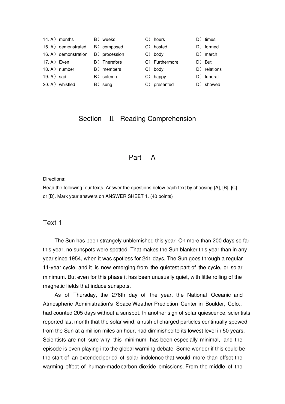 全国硕士研究生入学统一考试英语题一_第2页
