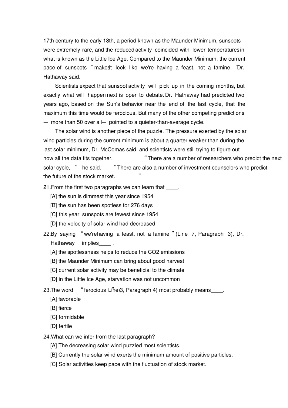 全国硕士研究生入学统一考试英语题一_第3页