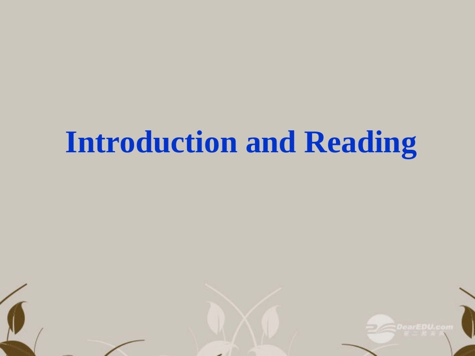 高中英语 Module 2 My New Teachers Reading 精品课件 外研版必修1 课件_第2页