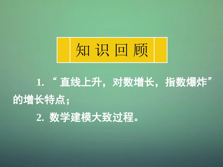 高中数学 322几类不同增长的函数模型课件 新人教A版必修1 课件_第1页