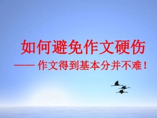高考语文 如何避免高考作文的硬伤课件