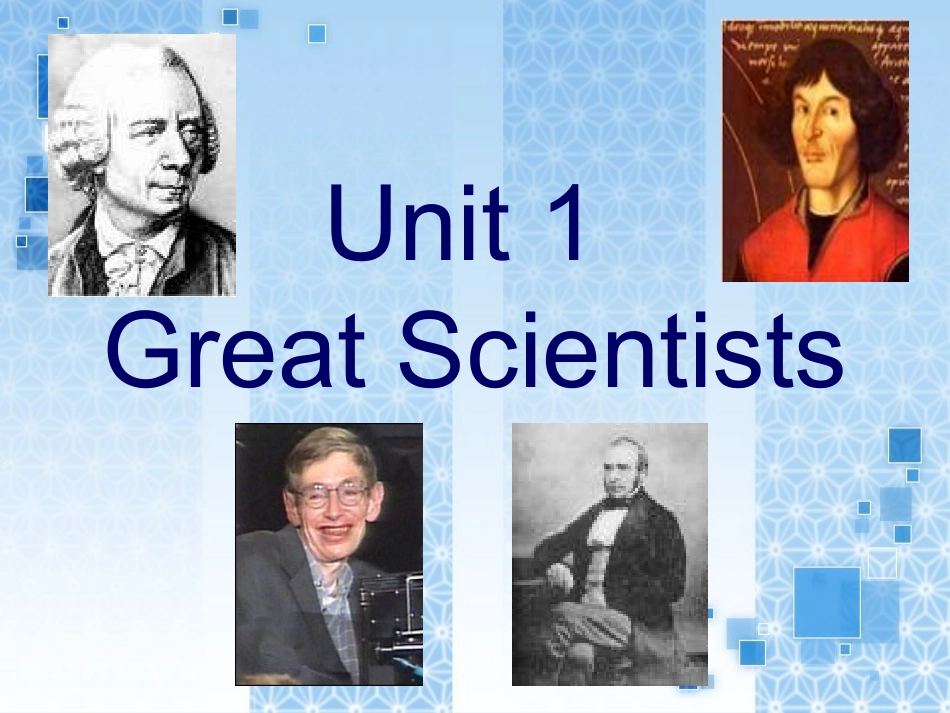 高中英语Unit 1 Great scientists课件1 新课标 人教版 必修5 课件_第1页