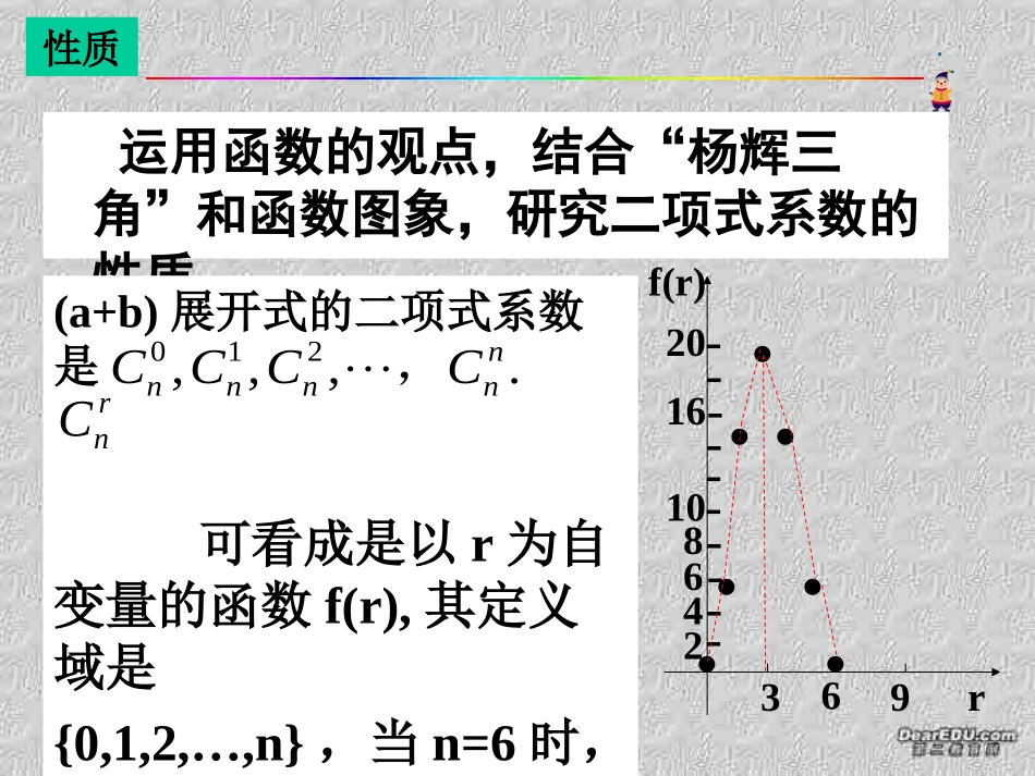 系数性质 高二数学排列组合二项式定理概率课件集三 人教版 高二数学排列组合二项式定理概率课件集三 人教版_第3页