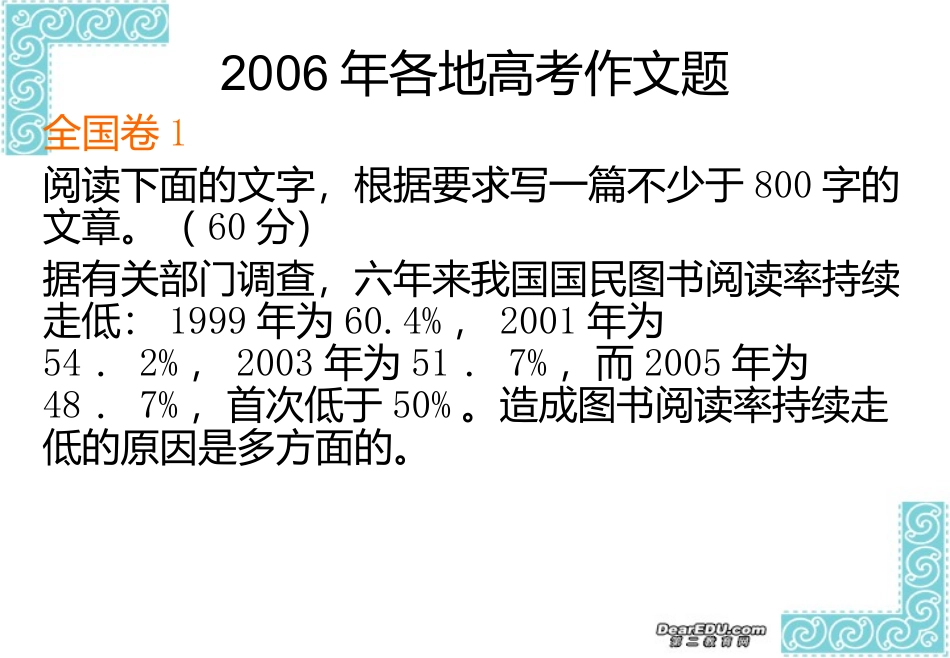 高考语文我与高考作文对话 高三作文考前辅导课件_第3页