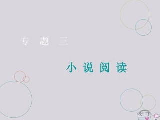 高三语文二轮复习专题三小说阅读第1讲课件