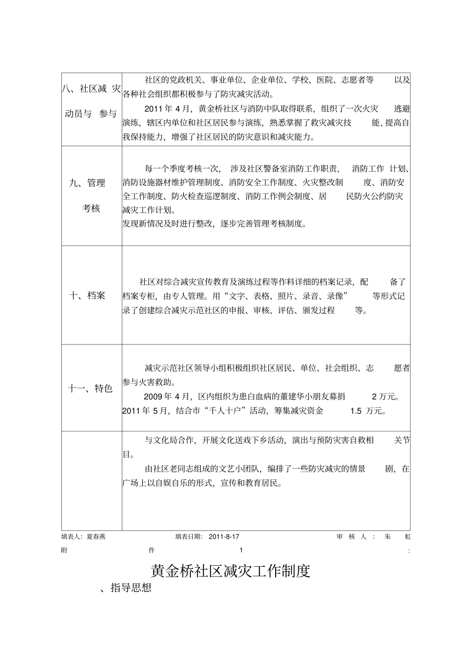 全国综合减灾示范社区推荐表_第3页
