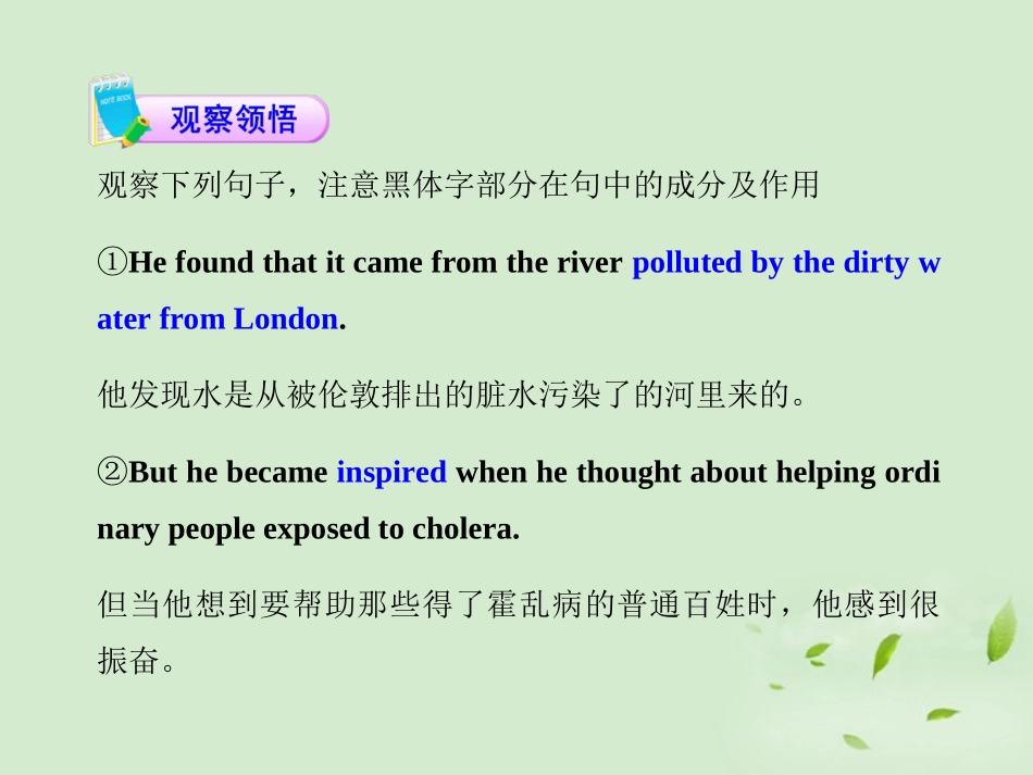 高中英语课时讲练通配套课件 Unit1(Great scientists)Period 3 新人教版必修5 课件_第3页