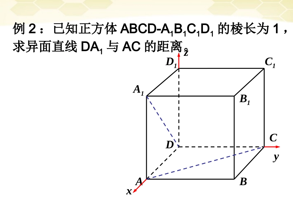 高中数学 32(立体几何中的向量方法(五))课件 新人教B版选修2-1 课件_第3页