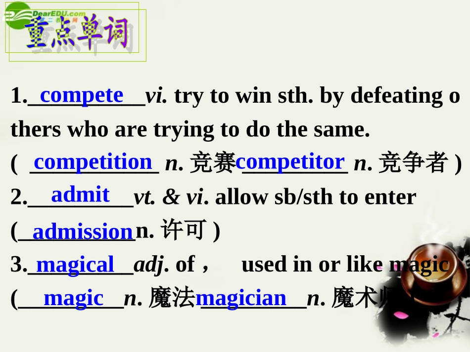 高中英语 Unit2 The Olympic Games Part8 单元总结课件 新人教版必修2 课件_第2页