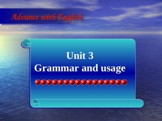 高中英语Unit3 Looking good,feeling good-Grammar&usage课件牛津版必修1 课件