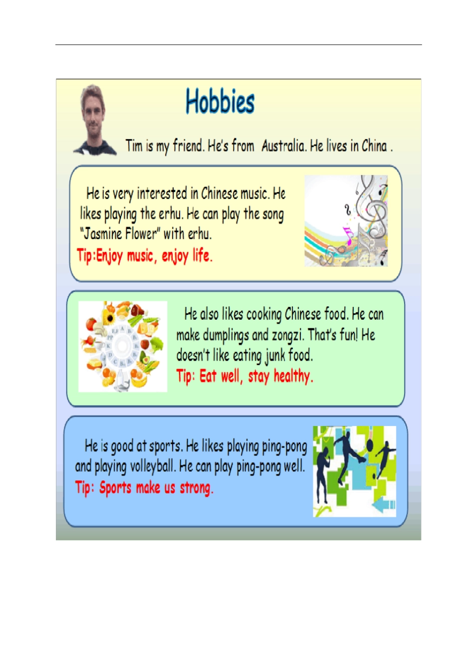 全国英语教师德育教学案例一等奖临沂小学英语德育优质课评比Hobbies_第2页