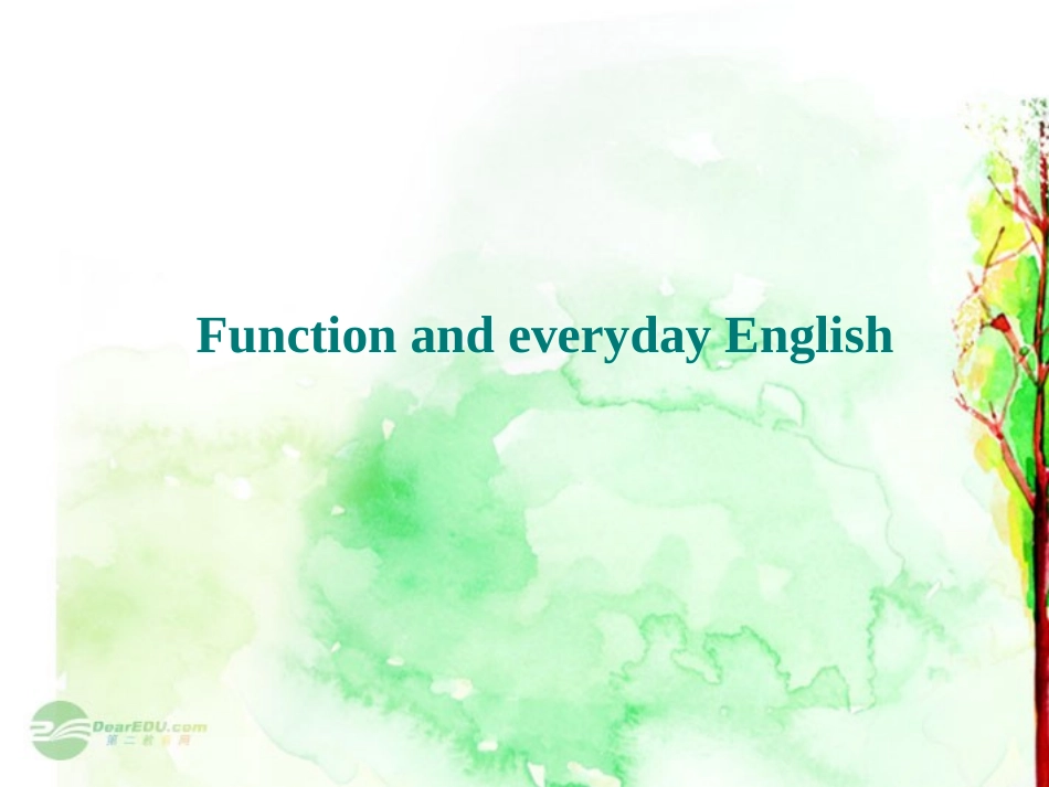 高中英语 Module 6 The Internet and Telecommuniation Function and everyday English精品课件 外研版必修1 课件_第1页