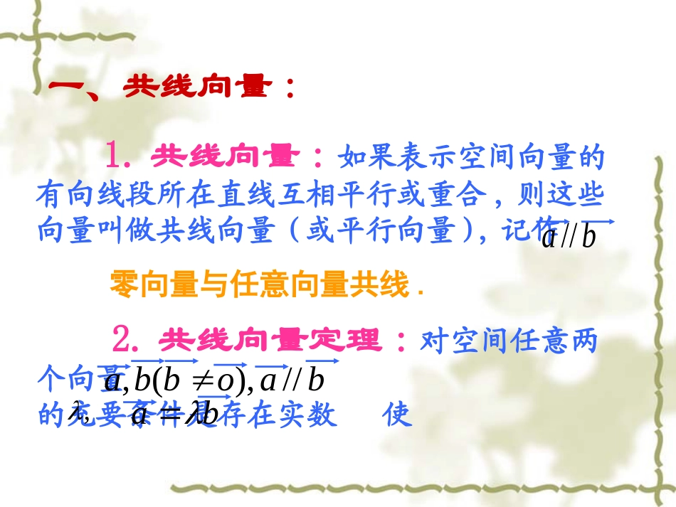 高二数学选修2-1 共面向量定理-苏教版 ppt 课件_第2页