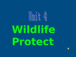 高中英语 until4 wildlife protection reading课件 新人教版必修2 课件