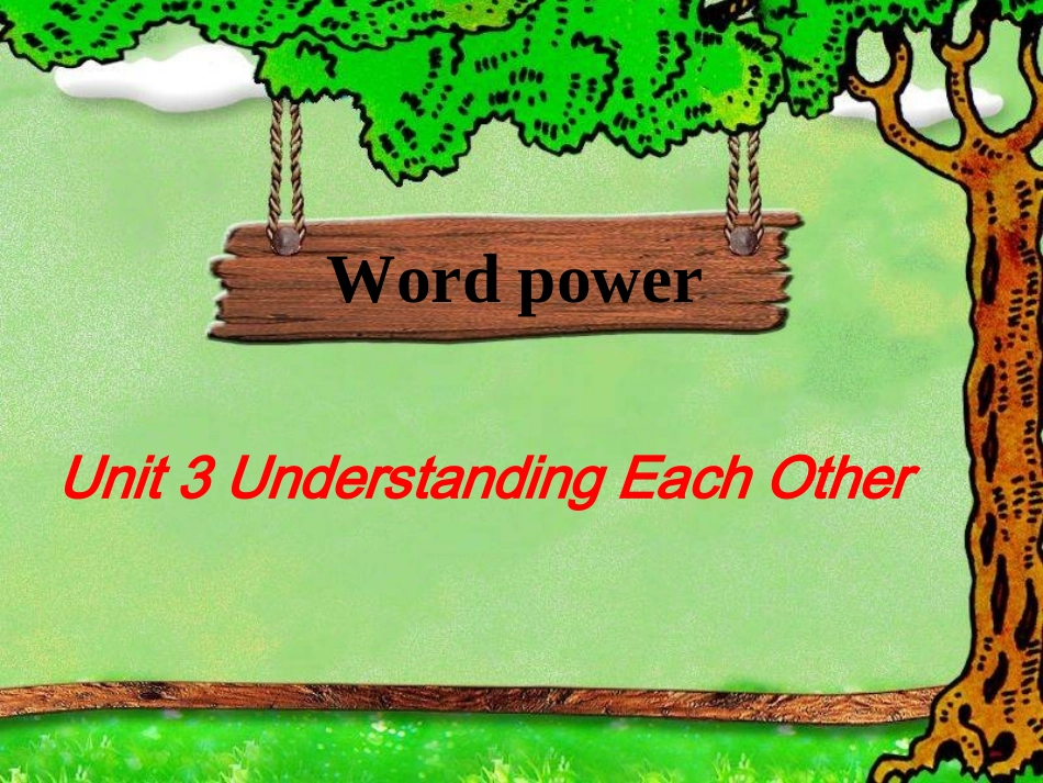 高中英语必修6Unit3 Understanding Each Other--Word powerppt 课件_第1页