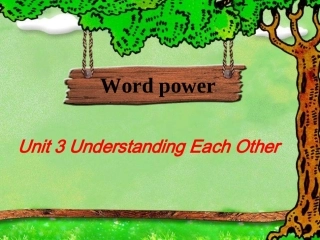 高中英语必修6Unit3 Understanding Each Other--Word powerppt 课件