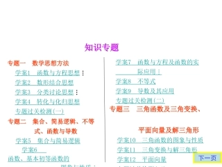 高三数学目录课件人教大纲版 课件