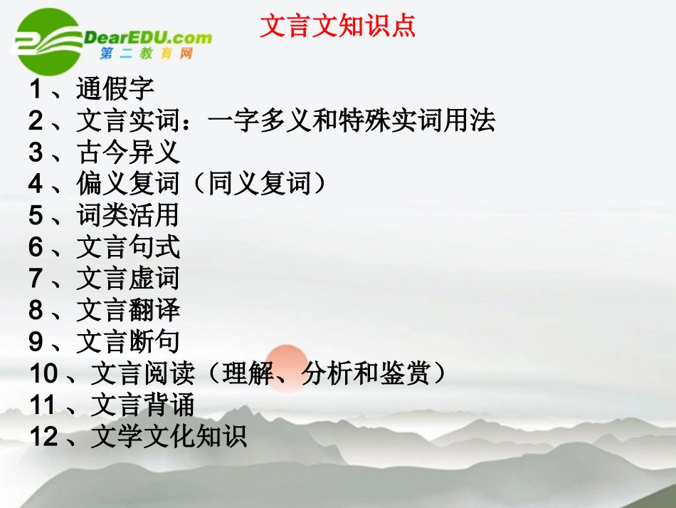 高中语文 会考古诗文复习课件 新人教版 课件_第2页