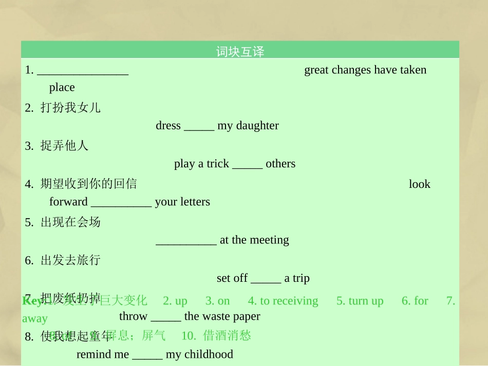 核按钮版高考英语一轮复习 Unit 1 Festivals around the world考点突破课件 新人教版必修3 课件_第3页