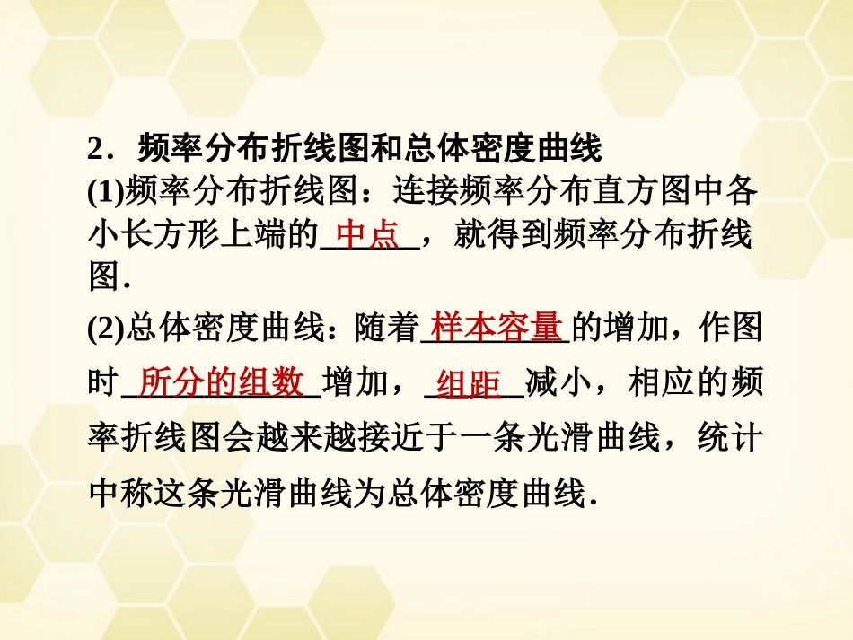 高三数学一轮复习 第十章 第2课时 用样本估计总体课件 文 新人教A版 课件_第3页