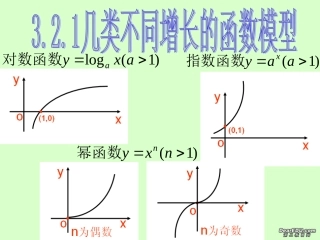 高一数学几类不同增长的函数模型2 新课标 人教版 课件