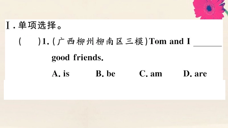 语上册 Module 1 My classmates模块语法讲练作业课件 (新版)外研版 课件_第3页